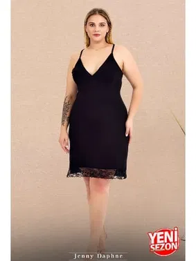 Lady Desenli Viskon Kumaş Büyük Beden Siyah Gecelik Sabahlık Takımı 19237 Lady 19237 - Alternatif Görünüm