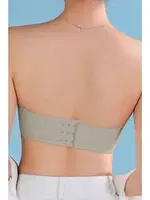 Dikişsiz Çıkarılabılır Pedli Lazer Kesim Iz Yapmaz Kaydırmaz Şeffaf Silikonlu Sütyen Merry See AN 2003 - Gri Gri farklı açı