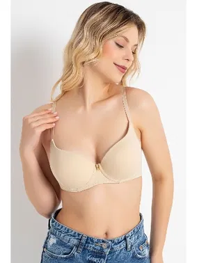 Anıl Dolgulu Sütyen Kadın Siyah Push up Balenli Süngerli Günlük Sporcu Kullanım Destekli Basic T-Shirt Sütyeni Anıl 3783 - Alternatif Görünüm