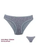 Desenli Viscon Kadın Bikini Külot 12'li Dondeza 164-3 Görsel