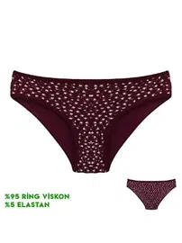 Dondeza Viscon Desenli Kadın Slip Külot 12'li Dondeza 164-4