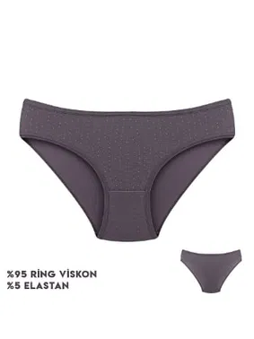 Dondeza Viscon Desenli Kadın Slip Külot 12'li Dondeza 164-7