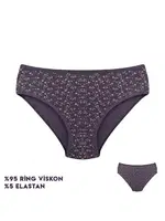 Mor Desenli Viscon Kadın Slip Külot 12'li Dondeza 264-11 Görsel