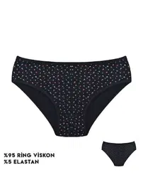 Dondeza 12'li Desenli Viscon Kadın Bikini Külot Dondeza 264-13