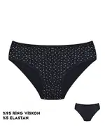 12'li Desenli Viscon Kadın Bikini Külot Dondeza 264-13 Görsel