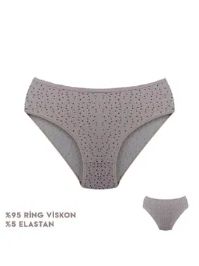 Dondeza 12'li Desenli Viscon Kadın Bikini Külot Dondeza 264-5