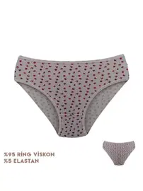 Dondeza 12'li Desenli Viscon Kadın Slip Külot Dondeza 264-6