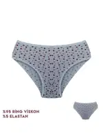 Desenli Viscon Kadın Slip Külot 12'li Dondeza 264-7 Görsel