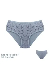 Dondeza İnce Desenli Viscon Kadın Bikini Kadın 12'li Dondeza 364-10