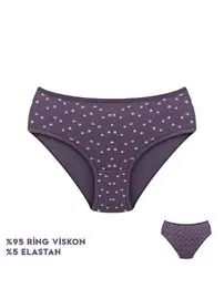 Dondeza Viscon Desenli Kadın Bikini Külot 12'li Dondeza 364-12