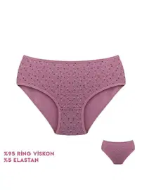 Dondeza 12'li Desenli Viscon Kadın Bikini Külot 12'li Dondeza 364-2