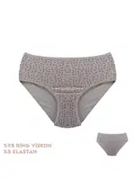 12'li Desenli Viscon Kadın Bikini Külot Dondeza 364-3 Görsel