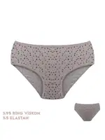 12'li Desenli Viscon Kadın Bikini Külot Dondeza 364-4 Görsel