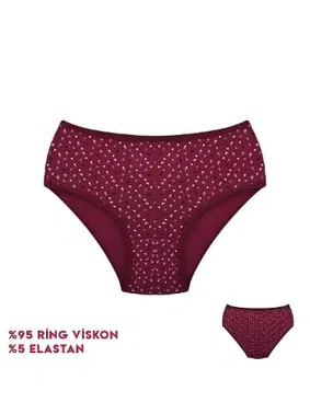 Dondeza Desenli Viscon Bordo Bayan Bikini 12'li Dondeza 364-5