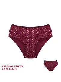 Dondeza Desenli Viscon Bordo Bayan Bikini 12'li Dondeza 364-5