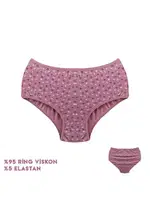 Çiçek Desenli Viscon Kadın Bikini Külot 12'li Dondeza 664-10 Görsel