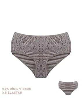 Dondeza Viscon Çiçek Desenli Kadın Bikini Külot 12'li Dondeza 664-8