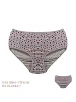 Desenli Viscon Kadın Bikini Külot 12'li Dondeza 664-9 Görsel