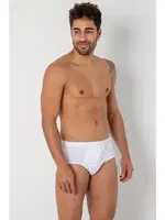 Doğal Pamuk Rahat Penye Erkek Klasik Slip Külot DoReMi 002-002030 Beyaz farklı açı