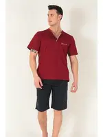 3lü Erkek Soft Doğal Pamuk Pijama Takımı DoReMi 002-000009 Bordo