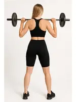 Bağcıklı Sporcu Kadın Büstiyer DoReMi 002-T15454 Siyah detay görünüm