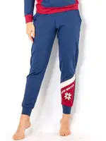 Yazılı Cepli Tek Kadın Pijama Altı Doremi 002-001041 Lacivert