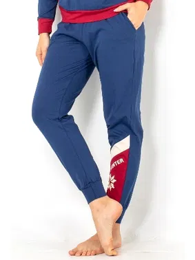 DOREMI Yazılı Cepli Tek Kadın Pijama Altı Doremi 002-001041 - Alternatif Görünüm