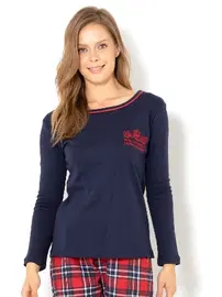 DOREMI Yuvarlak Yaka Uzun Kollu Kadın Pijama Üstü Doremi 002-000783