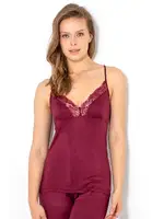 İnce Askılı Kadın Dantelli Atlet Doremi 002-001047 Bordo detay görünüm