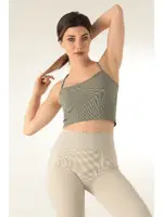 DoReMi Dikişsiz Örme Çapraz Askılı Yarım Atlet  002-000809 Haki