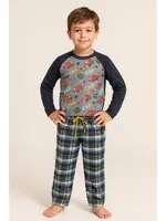 Erkek Çocuk Ekoseli Pijama Takımı DoReMi 002-000595 Desenli