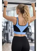 Kadın Dikişsiz Renk Bloklu Büstiyer DoReMi 002-T15452 Mavi-Siyah detay görünüm