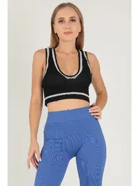 DOREMI DoReMi Seamless Crop Renk Bloklu Spor Bluz 002-T15398