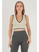 DoReMi Seamless Crop Renk Bloklu Spor Bluz 002-T15398 görsel 7