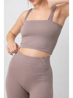 DOREMI Seamless Fitilli Kare Yaka Kalın Askılı Spor Sütyen DoReMi 002-000164 - Alternatif Görünüm