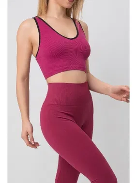 DOREMI Seamless Fitilli V Yaka Esnek Askılı Spor Sütyen DoReMi 002-000167 - Alternatif Görünüm