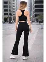 İspanyol Paça Seamless Kadın Tayt DoReMi 002-T16391 Siyah detay görünüm