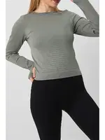 Move Seamless Spor Tişört DoReMi 002-000173 Haki detay görünüm