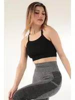 Seamless Sırt Detaylı Spor Sütyen DoReMi 002-000151 Siyah detay görünüm