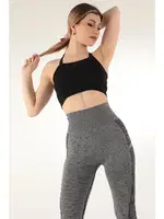 Seamless Sırt Detaylı Spor Sütyen DoReMi 002-000151 Siyah farklı açı