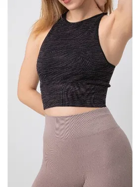 DOREMI Seamless Zebra Desenli Halter Yaka Spor Sütyen DoReMi 002-000163