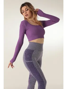 DOREMI Uzun Kollu Kare Yaka Fitilli Crop DoReMi 002-000109 - Alternatif Görünüm