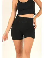 Yüksek Bel Kısa Spor Tayt DoReMi 002-016368 Siyah