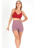 Yüksek Bel Kısa Spor Tayt DoReMi 002-016368 Gül Kurusu farklı açı
