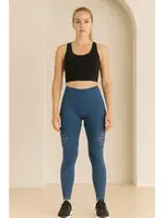 Yüksek Bel Toparlayıcı Spor Tayt DoReMi 002-000012 Lacivert görsel 4