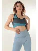 Yüzücü Kalın Askılı Fitilli Spor Sütyen DoReMi 999-ZZ0134 Lacivert detay görünüm