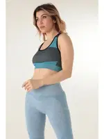 Yüzücü Kalın Askılı Fitilli Spor Sütyen DoReMi 999-ZZ0134 Lacivert farklı açı