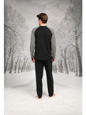 Doreanse Düğmeli Cepli Yuvarlak Yaka Erkek Pijama Takım Doreanse 26K4609 - Alternatif Görünüm