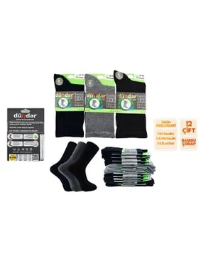 Dündar Çorap Bambu Diyabetik Dikişsiz Yıkamalı Kokulu Bayan 12'li Dündar 6999