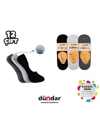 Dündar Çorap Modal Dikişsiz Yıkamalı Kokulu Bayan Likralı Babet Çorap 12'li Dündar 6913
